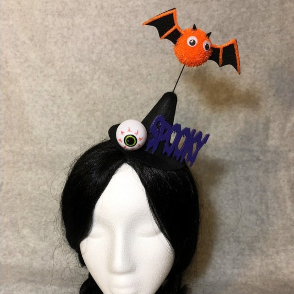 Halloween Witch Hat with Bat and Eyeball